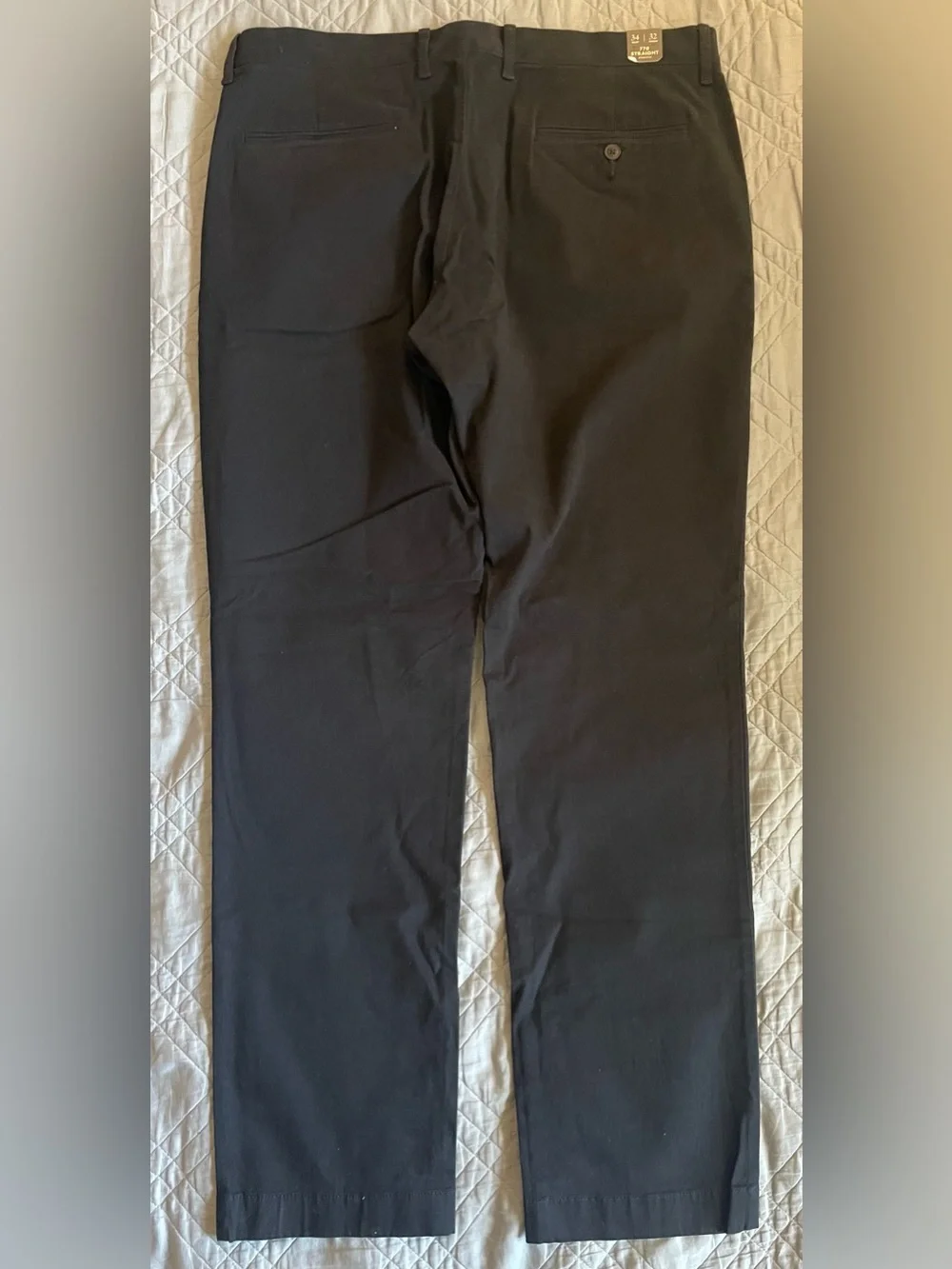 J. Crew 770M Straight-fit stretch chino pant in Black Size 34/32 NWT $98 AR886